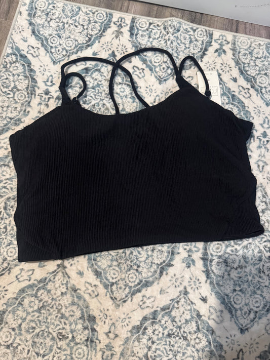 Coral reef swimsuit top ribbed black 14/16 nwt