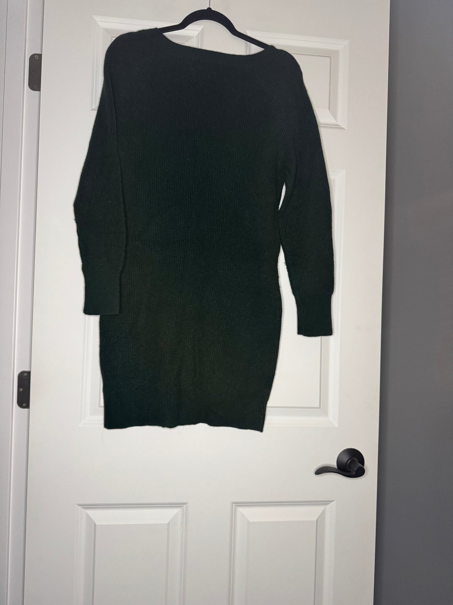 Old navy sweater dress ribbed green medium