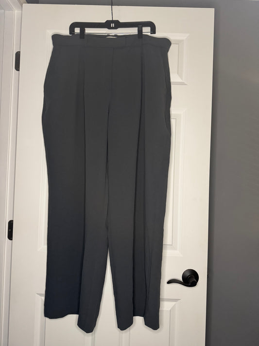 Abercrombie and fitch curve love slacks w pleat dark gray 18 long