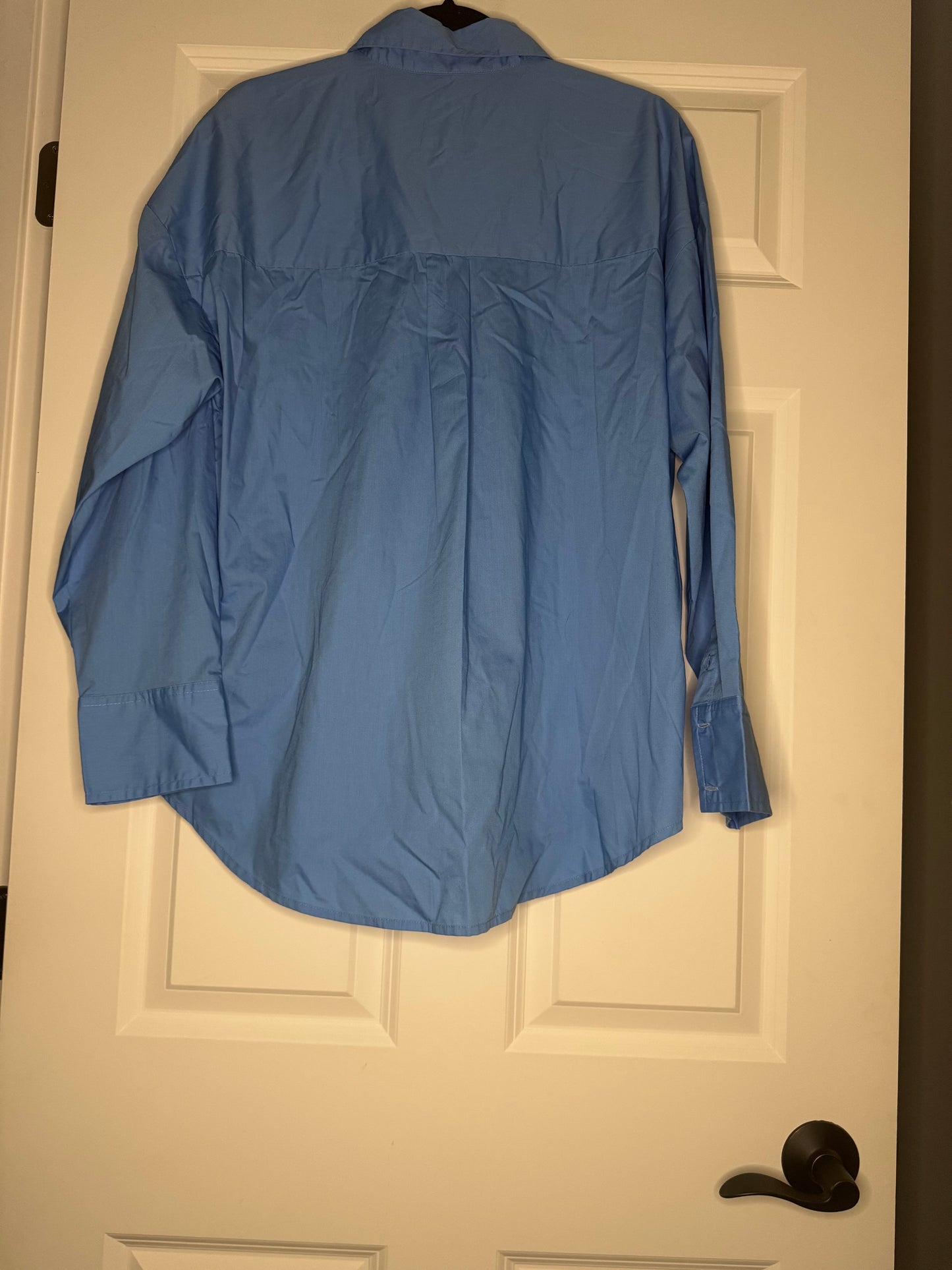 Abercrombie and fitch oversized button up large blue