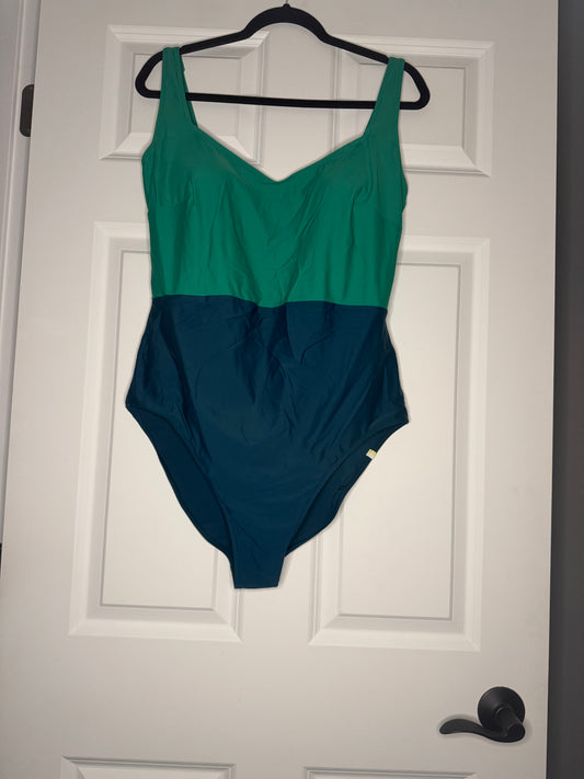 Summer salt one piece swimsuit green 16lt