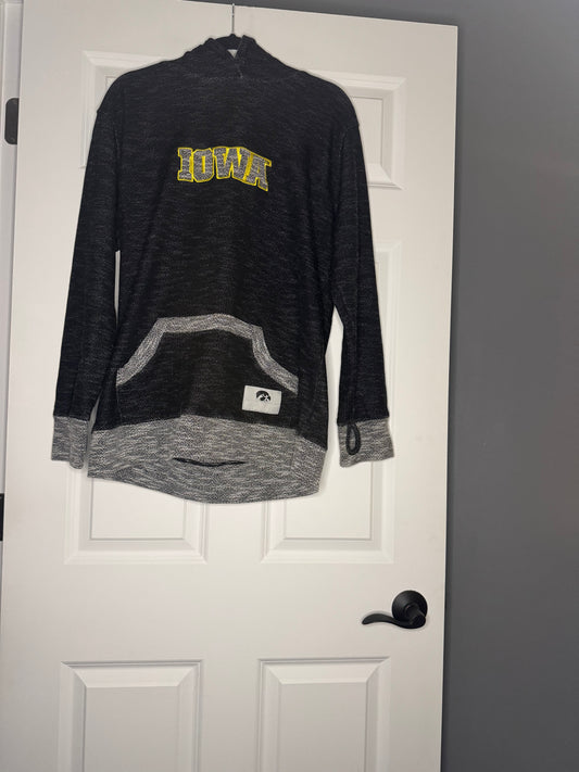 Nuyu state of mind Iowa Hawkeyes sweatshirt xl black gray yellow