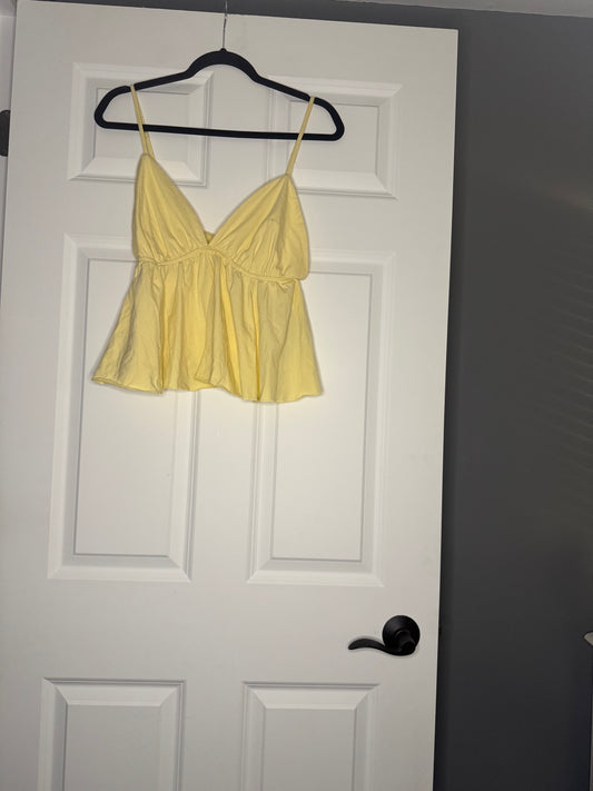 Wild fable sleeveless tank top light yellow xl nwt