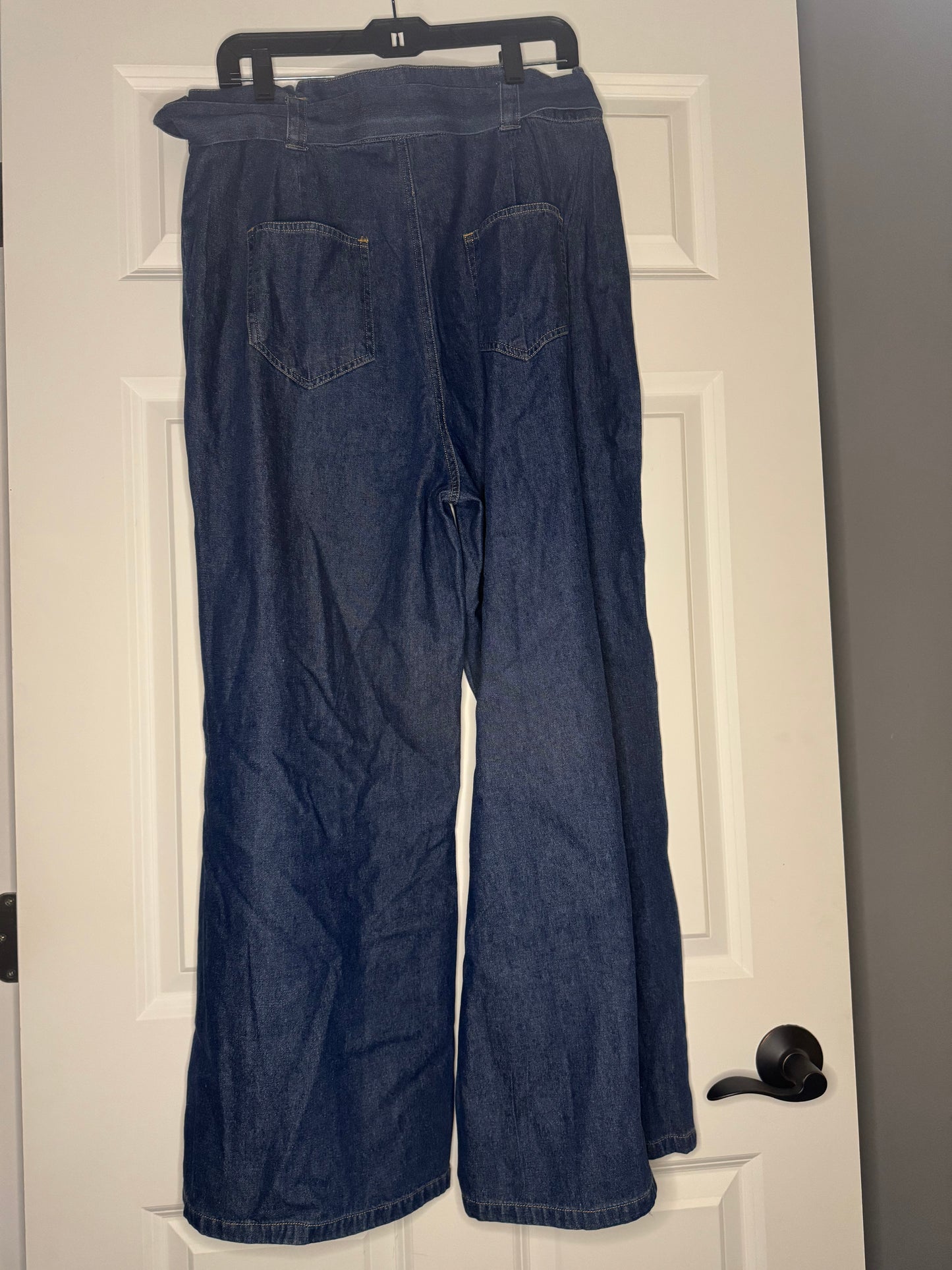 Cupshe wide leg jeans w belt xl nwt