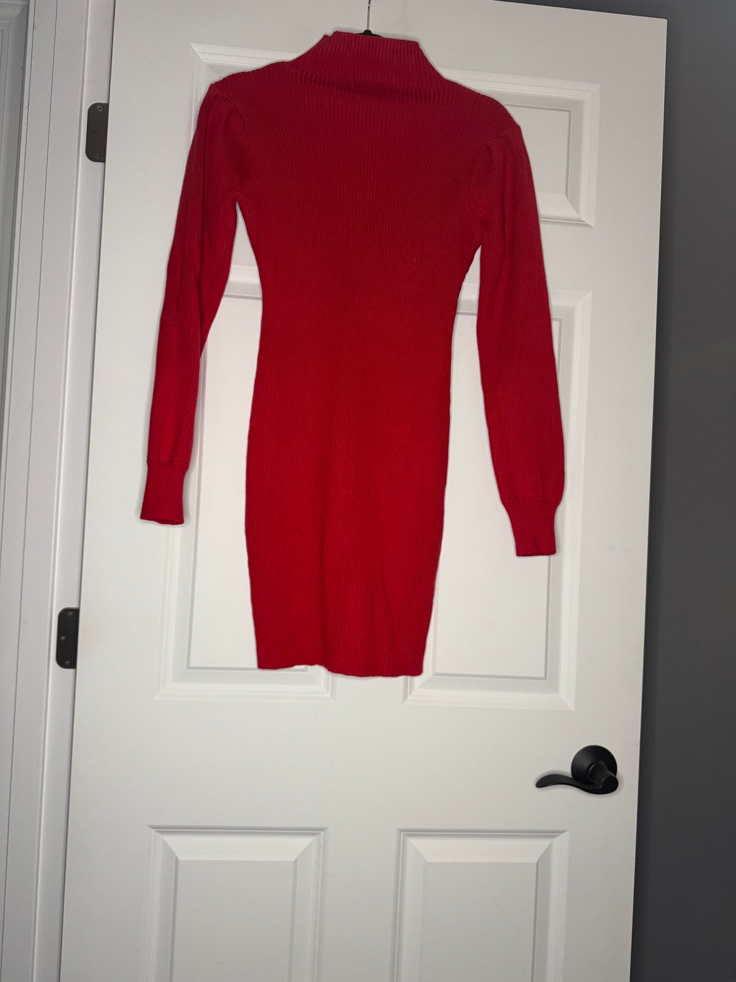 Anrabess sweater dress medium red ribbed