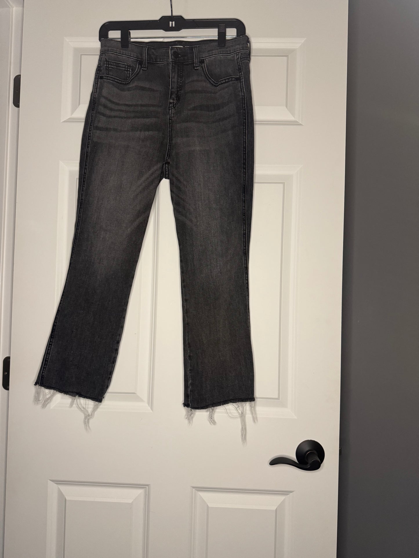 Old navy flare ankle jeans black 6 petite