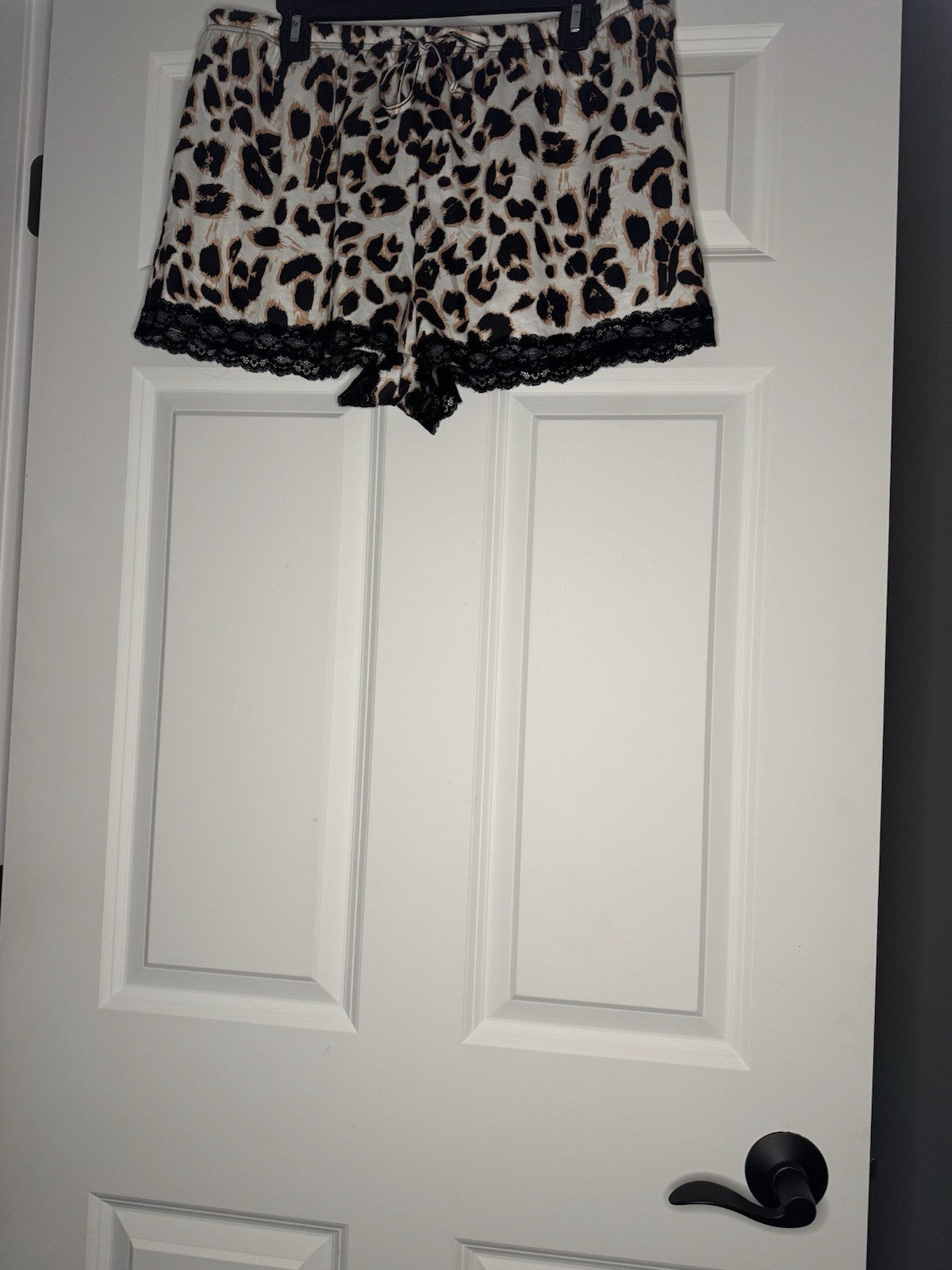 Adilove Pj Set 2 Piece Bottoms Xxl Top 2xl Animal Print Black Lace 