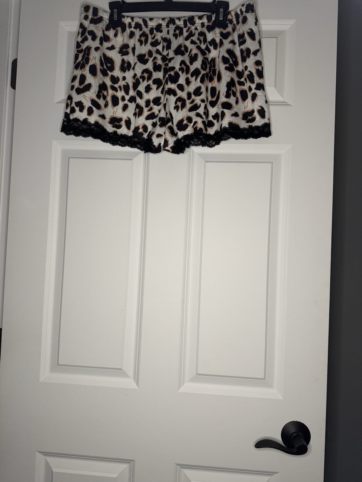 Adilove Pj Set 2 Piece Bottoms Xxl Top 2xl Animal Print Black Lace 