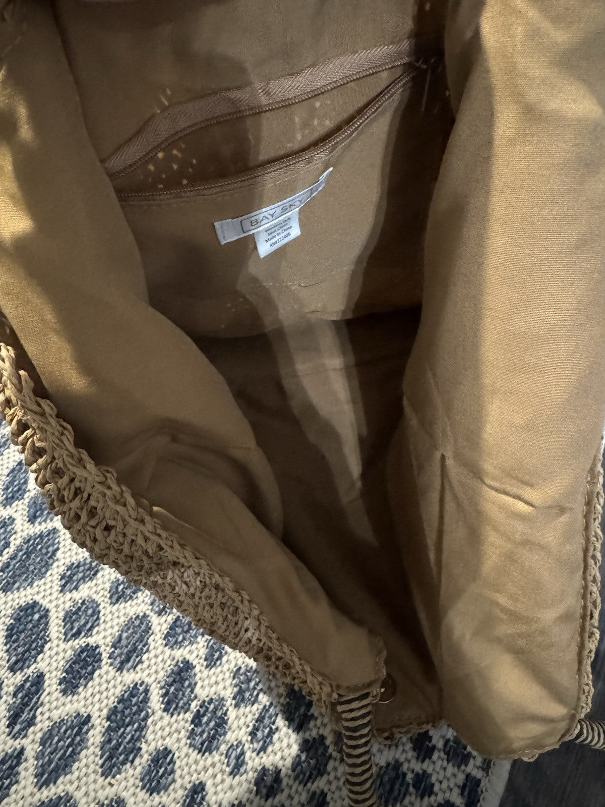 Bay Sky Woven Brown Shoulder Bag