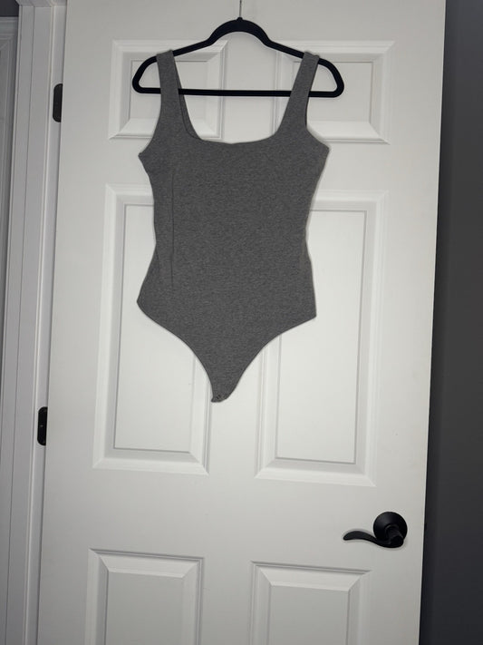 Abercrombie Sleeveless Bodysuit Large Gray Nwt 