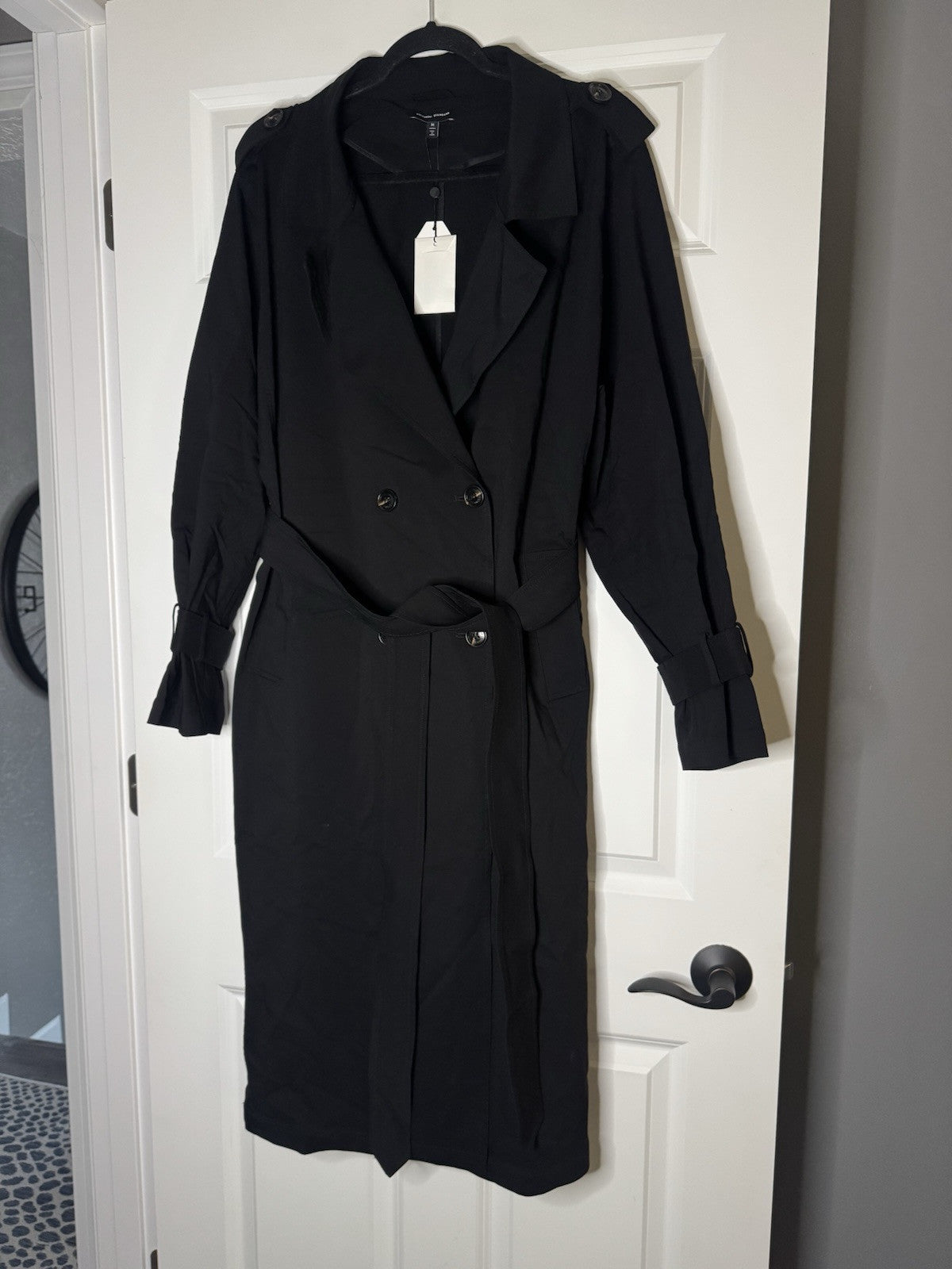 Universal Standard Medium Plus Size Jacket W Belt Black Nwt