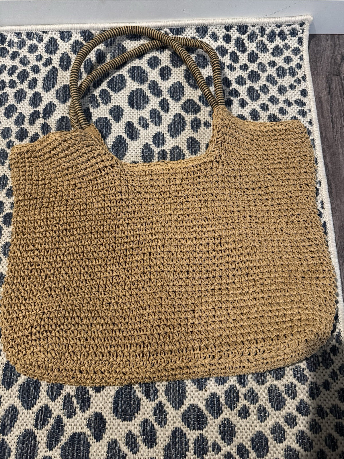 Bay Sky Woven Brown Shoulder Bag