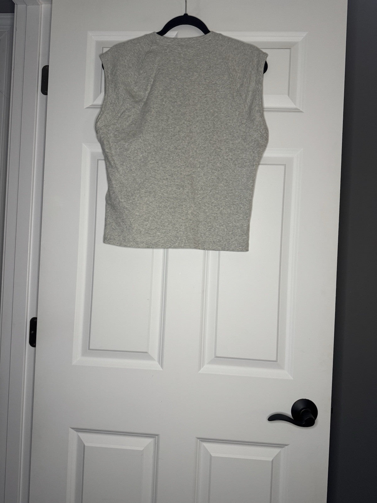 Abercrombie And Fitch Soft Af Essentials Ribbed Short Sleeve Large Gray 