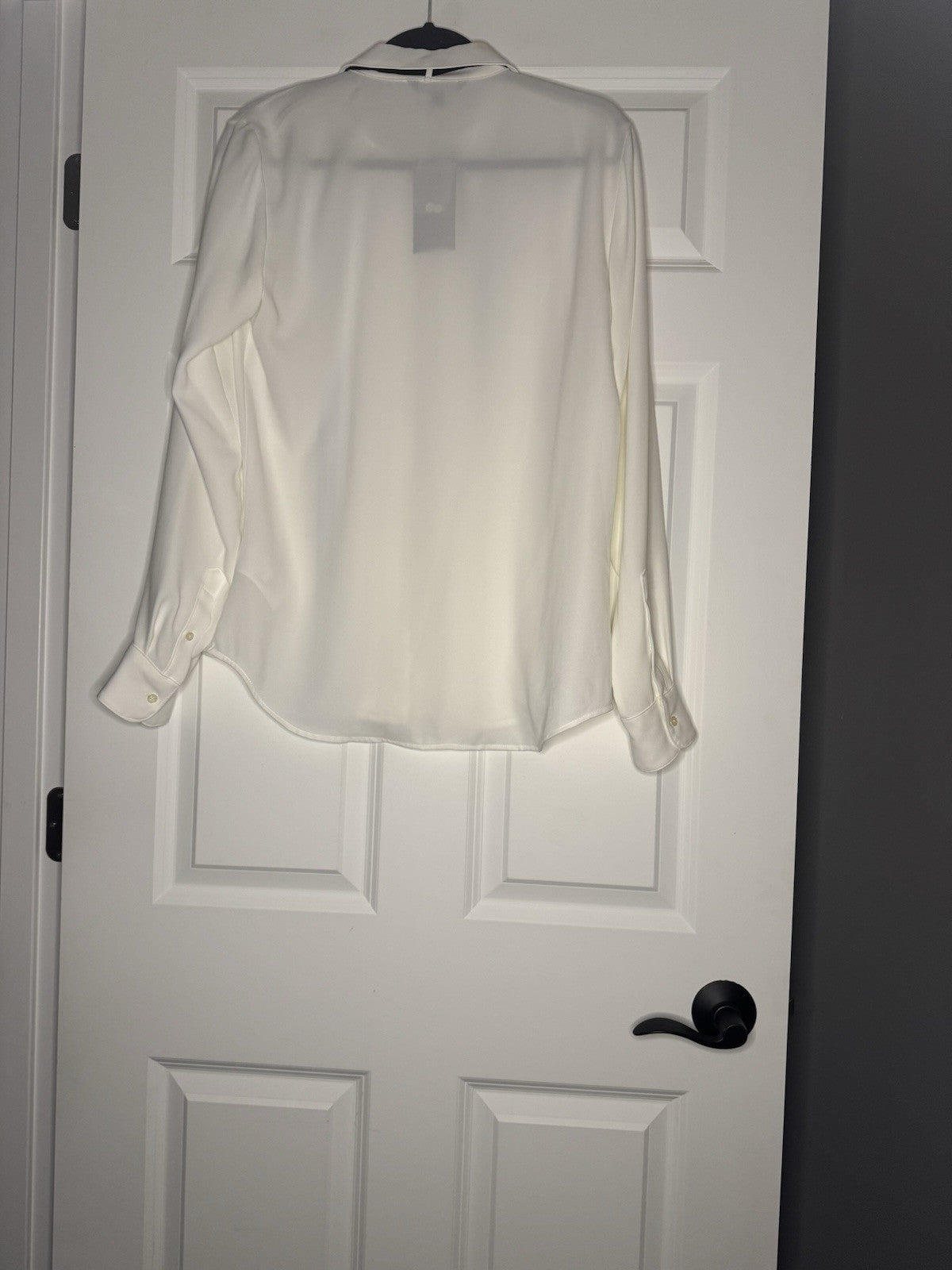 Ralph Lauren Long Sleeve Button Up Size 8 Ivory W Black Tie NWT 145 