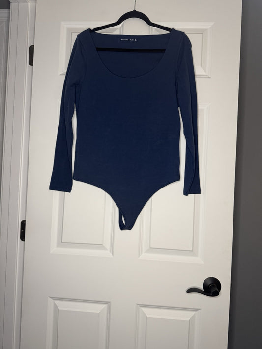 Abercrombie Long Sleeve Bodysuit Blue Xl Nwt 