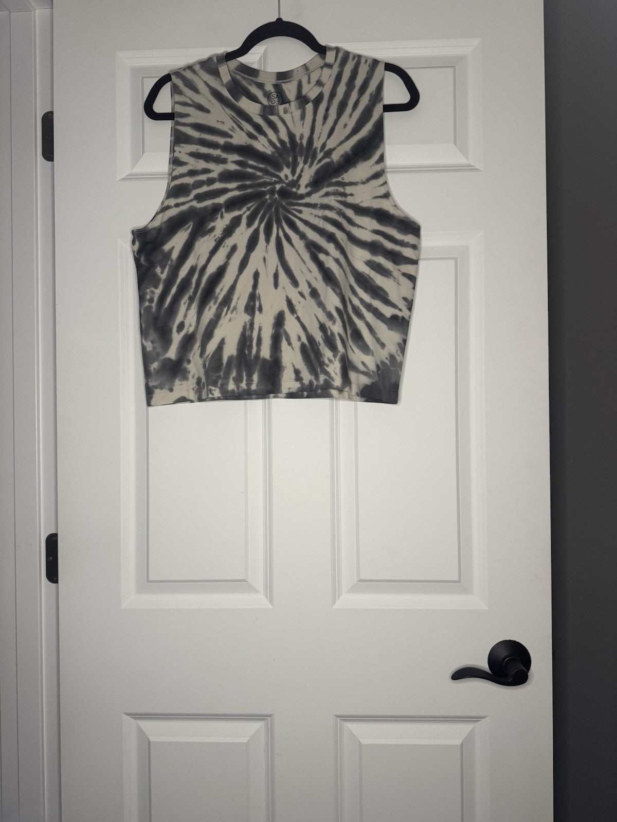 Sage Collective Tank Top Medium Gray Cream Tie She