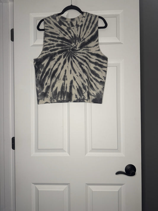 Sage Collective Tank Top Medium Gray Cream Tie She