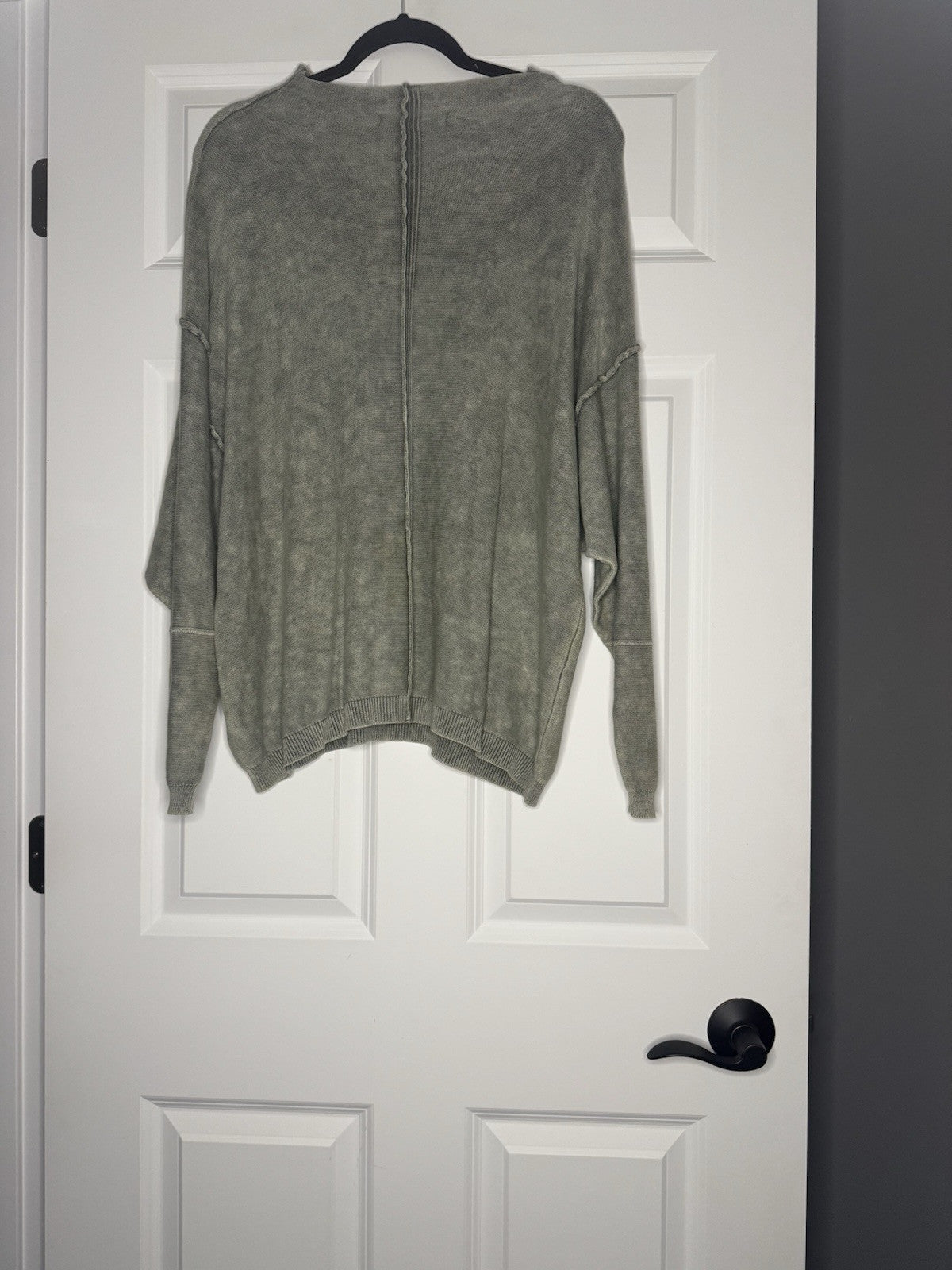 Mustard Seed Sweater Large Green Acid Wash 