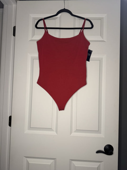 Abercrombie And Fitch Soft Af Collection Bodysuit Large Salmon Nwt 