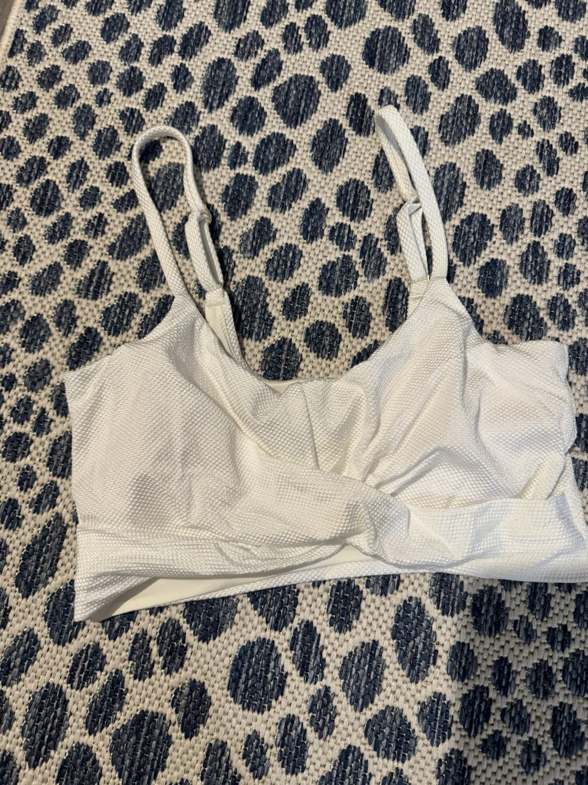 Aerie Swimsuit Top Scoop Large Shiny White